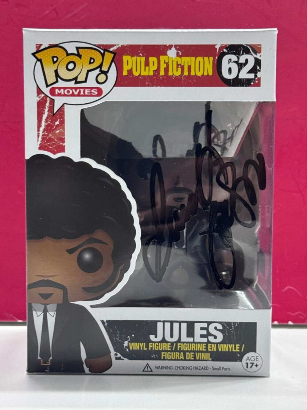 FUNKO POP! Pulp Fiction JULES #62 Signed by Samuel L Jackson RARE COA AUTHENTIC
